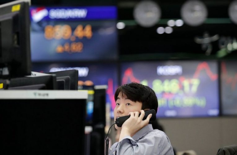 Asian shares climb on China data, Wall Street rally