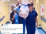 Nurses slammed for filming a TikTok video showing them dancing while carrying a COVID-19 BODY BAG