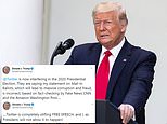 Donald Trump says Twitter is interfering in the 2020 election after it ‘fact-checked’ his tweets