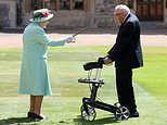 The Queen will knight Captain Sir Tom Moore at Windsor Castle today
