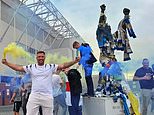 Leeds fans celebrate Premier League return