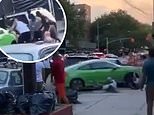 Woman jumps car and mows down mob of teenagers ‘who were assaulting her boyfriend after argument’