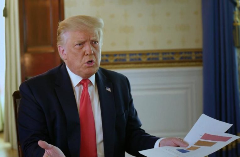Trump fumbles over death toll numbers after being pressed in interview