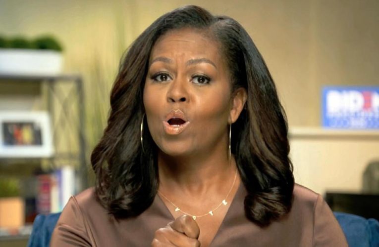 Michelle Obama sends a message with her necklace