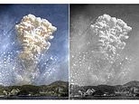 Power of the atomic bomb is shown in colourised photos 75 years after 146,000 died in Hiroshima