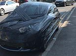 Man wraps car in CELLOPHANE after woman blocks driveway