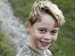 Prince George, 7, watches dad William on Balmoral grouse shoot
