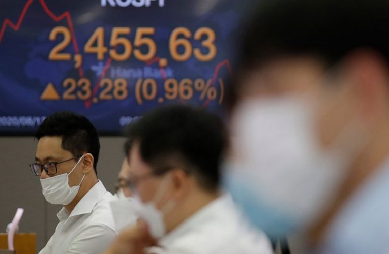Asian shares mixed on weak China data, worries over pandemic