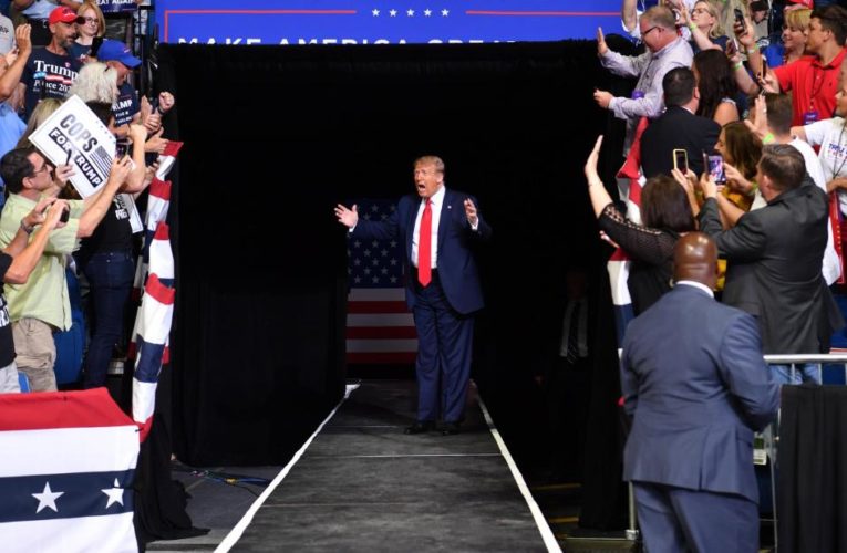 The President’s rally tonight in Nevada is expected to draw thousands, violating Nevada’s Covid-19 restrictions on gatherings of 50 or more people