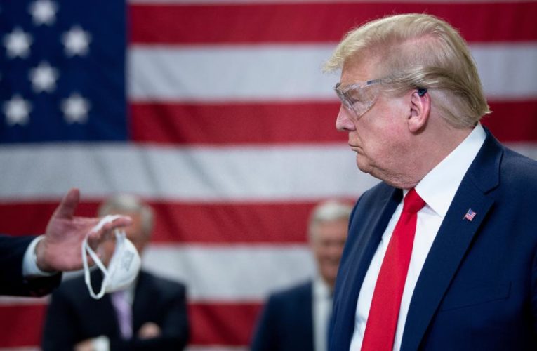 The President not only refuses to consistently wear a mask in public but mocks his political rival for doing so