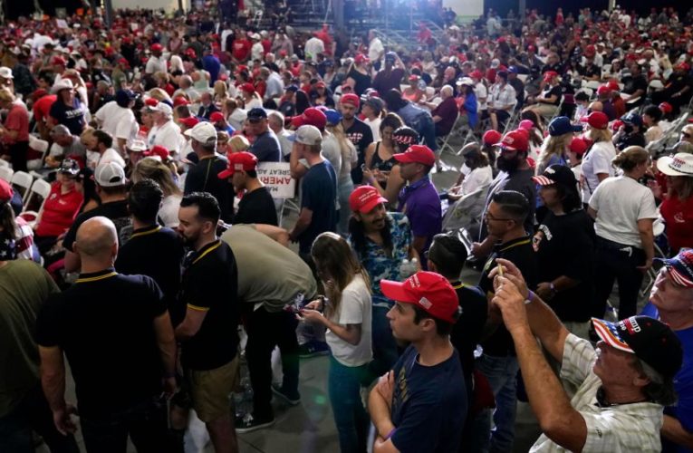 The President’s rally tonight in Nevada is expected to draw thousands, violating Nevada’s Covid-19 restrictions on gatherings of 50 or more people