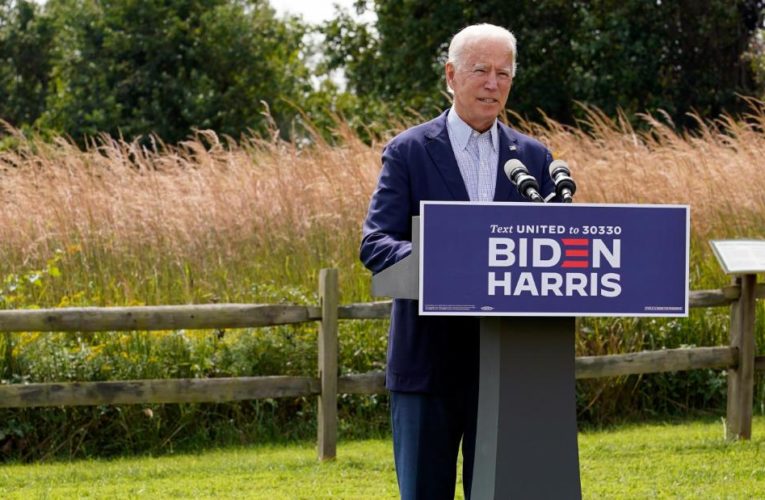 Biden says Trump’s ‘climate&nbsp;denialism, his disdain for&nbsp;science and facts’ is ‘unconscionable’