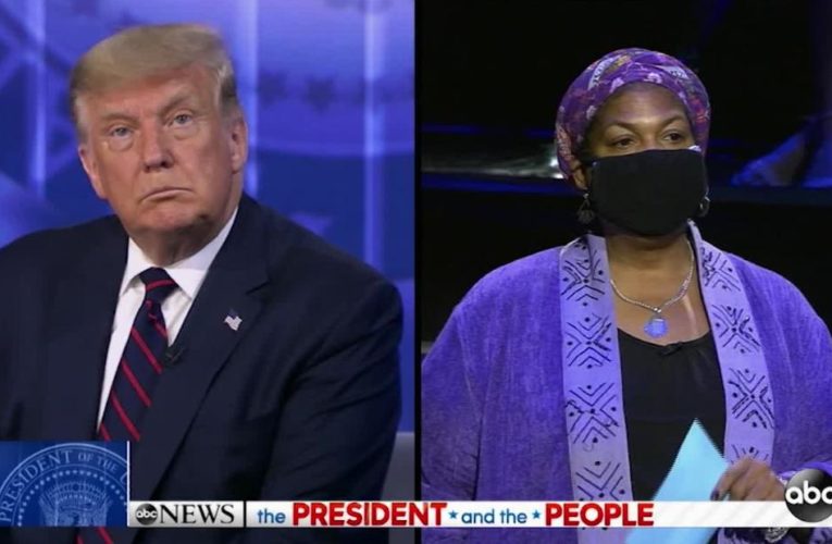 Voter to President Trump: Let me finish, sir