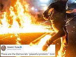 Trump slams Democrats’ ‘peaceful protests’ with violent video from Portland