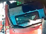 Children rushed to hospital with serious injuries after double decker school bus hits bridge