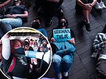‘It’s an eye for an eye now’: BLM protesters in NYC threaten violence as they take to the streets