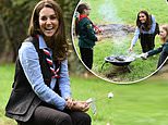 Kate Middleton visits a London Scouts Group for outdoor activities