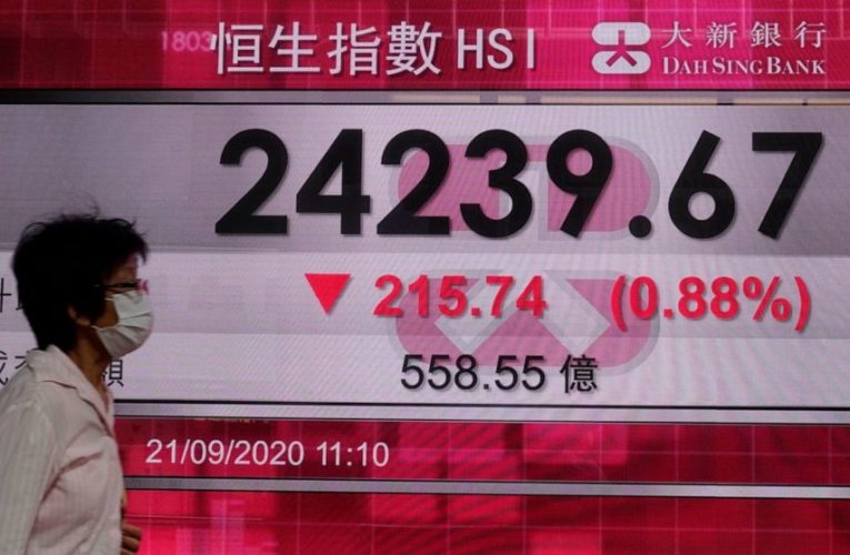Asian shares track Wall Street retreat on pandemic pains