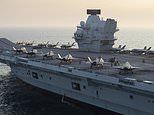 Stunning moment one of 14 F-35 fighters roars into action from runway of Royal Navy’s new carrier