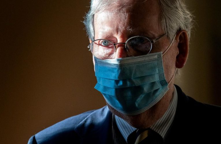 The Senate majority leader says he hasn’t been by since August because the Covid-19 precautions there differ from his own