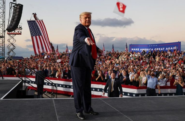 In his first rally since his own bout with coronavirus, Trump behaved as though the deadly pandemic was just a memory in front of a packed-in crowd