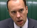 Minister refuses to back Matt Hancock after the Health Secretary makes tasteless Covid test joke