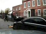 CCTV shows moment driver smashes into policeman in bid to avoid arrest