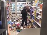 Shocking moment angry customer storms through Tesco supermarket