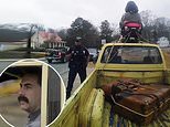 Borat and daughter (strapped to truck roof) found by Georgia cops