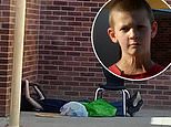 Fourth grader has to walk to his shuttered school in order to use the WiFi to be taught online 