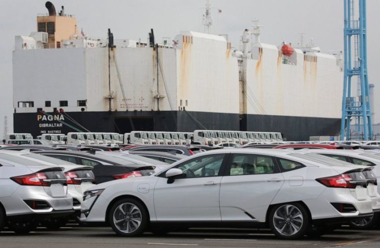 Japan exports down but slowly recovers amid pandemic damage