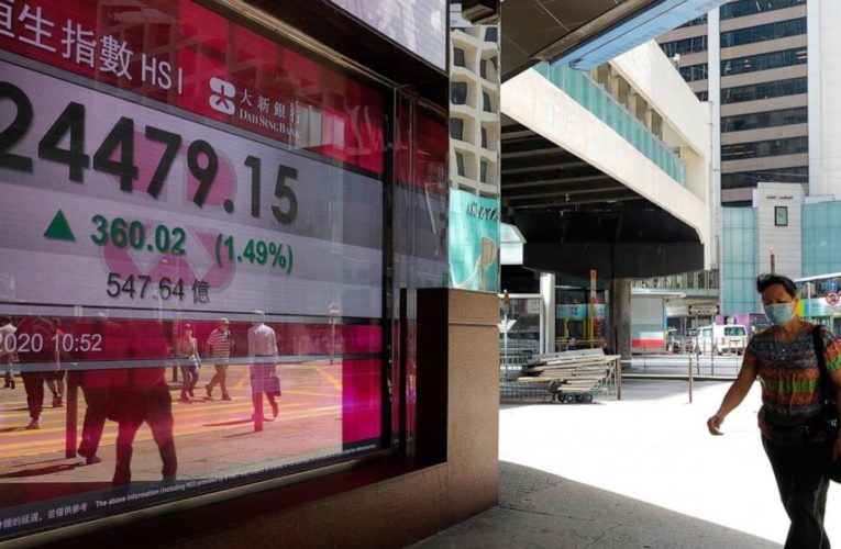 Asian shares lower after tech-driven rally on Wall Street