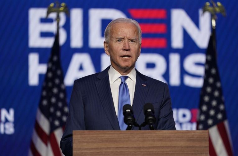 Biden urges nation to come together and projects confidence as his Pennsylvania lead widens
