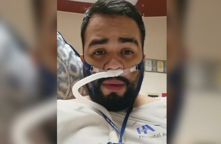 Taking breaths every few words, he struggled to record the video while holding onto hope that he could recover