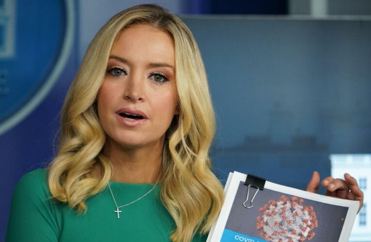 Kayleigh McEnany repeated several old falsehoods around voting, Covid and special counsel Robert Mueller’s Russia investigation