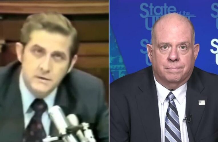 Governor invokes dad’s stand against Nixon, calls out GOP