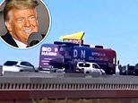 Trump supporter convoy ‘tries to run Biden campaign bus off road’