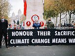 Extinction Rebellion activists hijack the Cenotaph on Remembrance Day in climate change protest