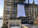Three activists scale Parliament calling for slavery reparations to be paid