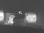 The moment a migrant was loaded into a tanker by French people smuggling gang