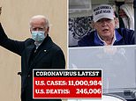 US hits 11 million COVID cases with one million new infections in A WEEK as deaths approach 250,000