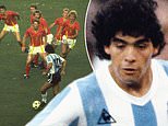 MARTIN SAMUEL: Image of Diego Maradona surrounded by Belgium players in 1982 sums up the man