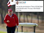 Trump spends Thanksgiving playing golf and tweeting about election
