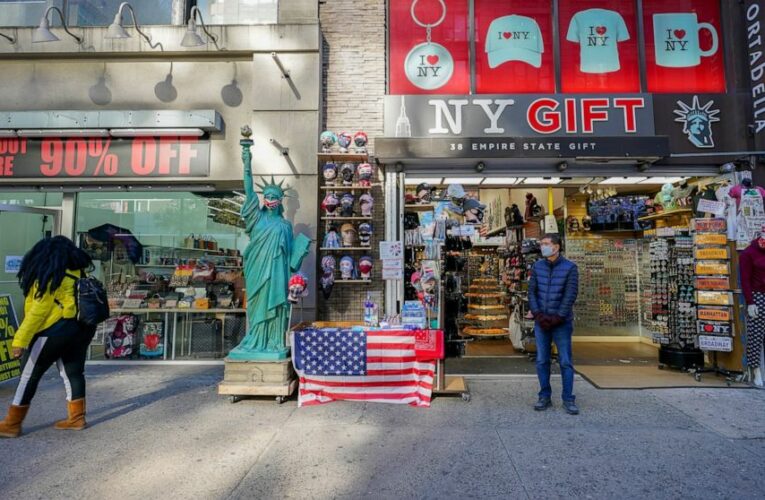 Tourists few, NY gift shops struggle but don’t lose (heart)