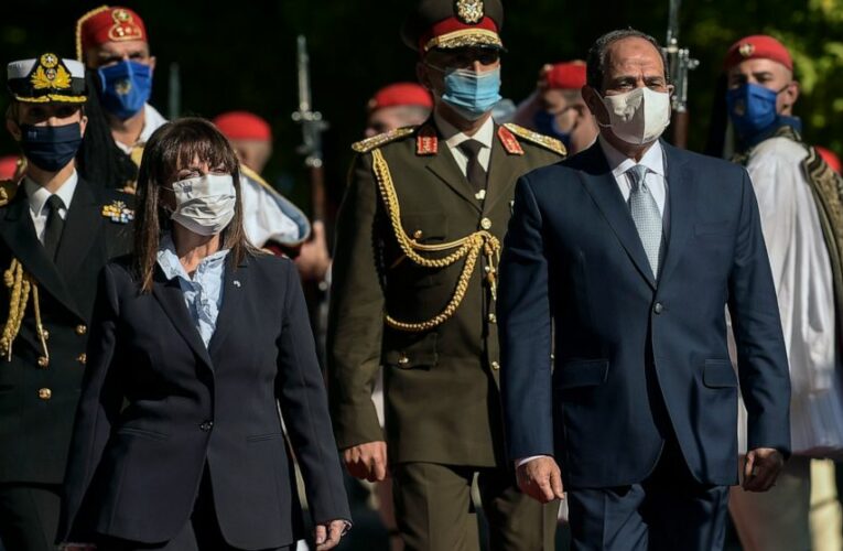 Egypt’s president in Greece on 1st visit since maritime deal