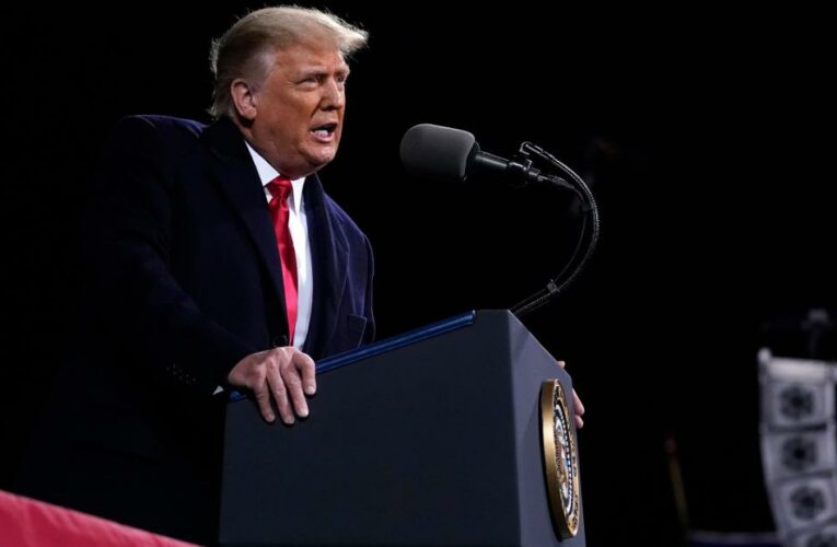 As the state’s Senate runoffs approach, President Trump held a rally rife with false claims about the election he lost
