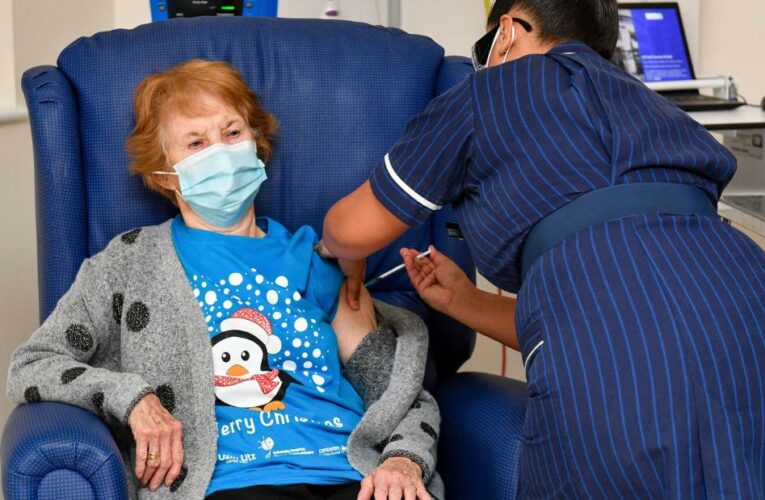 Watch UK citizen receive Pfizer coronavirus vaccine