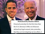 Hunter Biden says he is under federal investigation over his taxes 