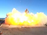 SpaceX’s Starship rocket EXPLODES into a ball of fire the moment it lands on the launch pad