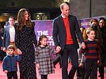 Duke and Duchess of Cambridge give George, Charlotte and Louis attend a West End pantomime